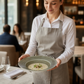 Wide Rim Bowls 280mm Green Porcelain for Serving Soups & Salads (Pack of 12)