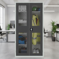 Powder Coated Steel Mesh-Fronted Cupboard 1830mm for Offices & Retail