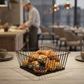 Iron Square Food Display Tray 230mm for Front of House Use