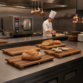 Acacia Wood Rectangular Bread Boards 373x234mm for Bakeries (Pack of 4)