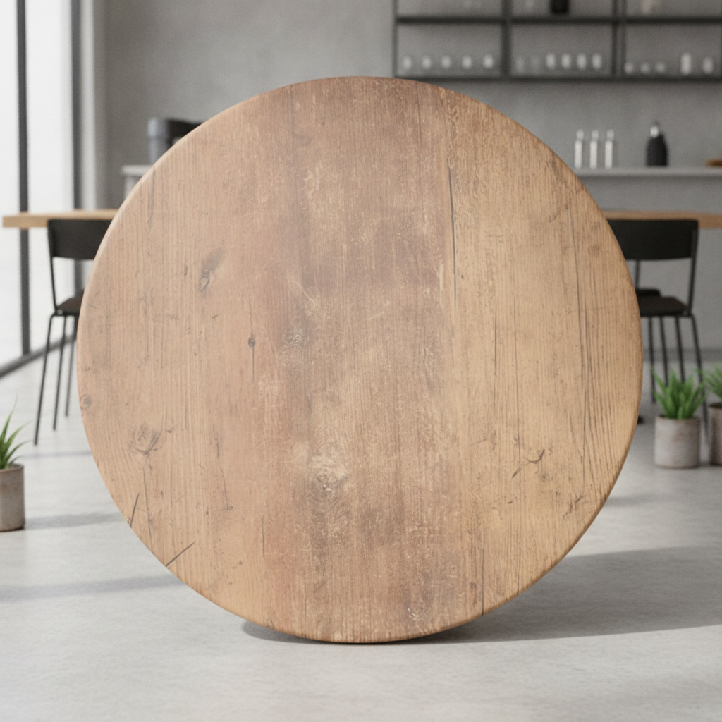 High Density Woodchip Round Table Top 600mm for Indoor & Outdoor Use