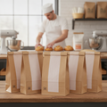Compostable Paper Bread Bags 320x180mm for Bakery Items (Pack of 1000)