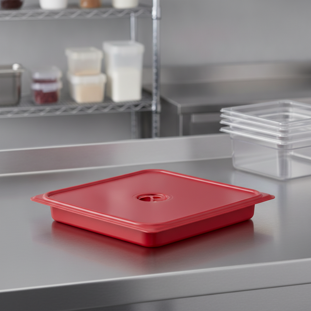 Polypropylene Red Seal Lid for 1/2 GN Containers