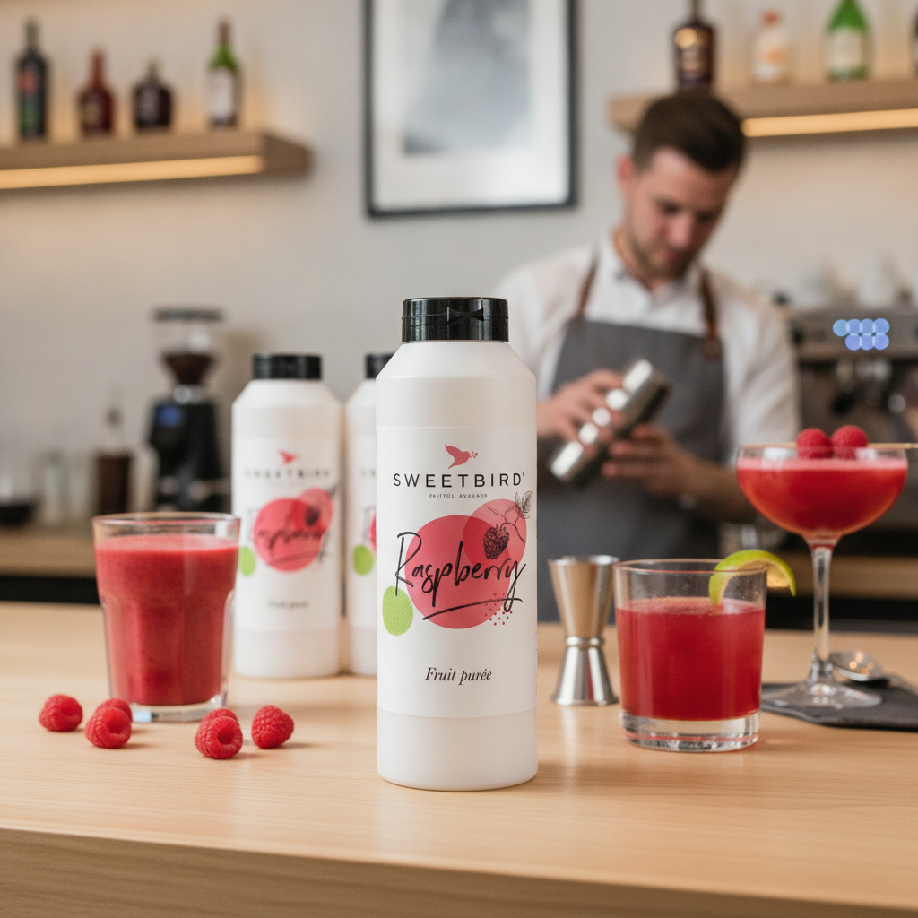 Raspberry Purée 1L for Smoothies and Cocktails