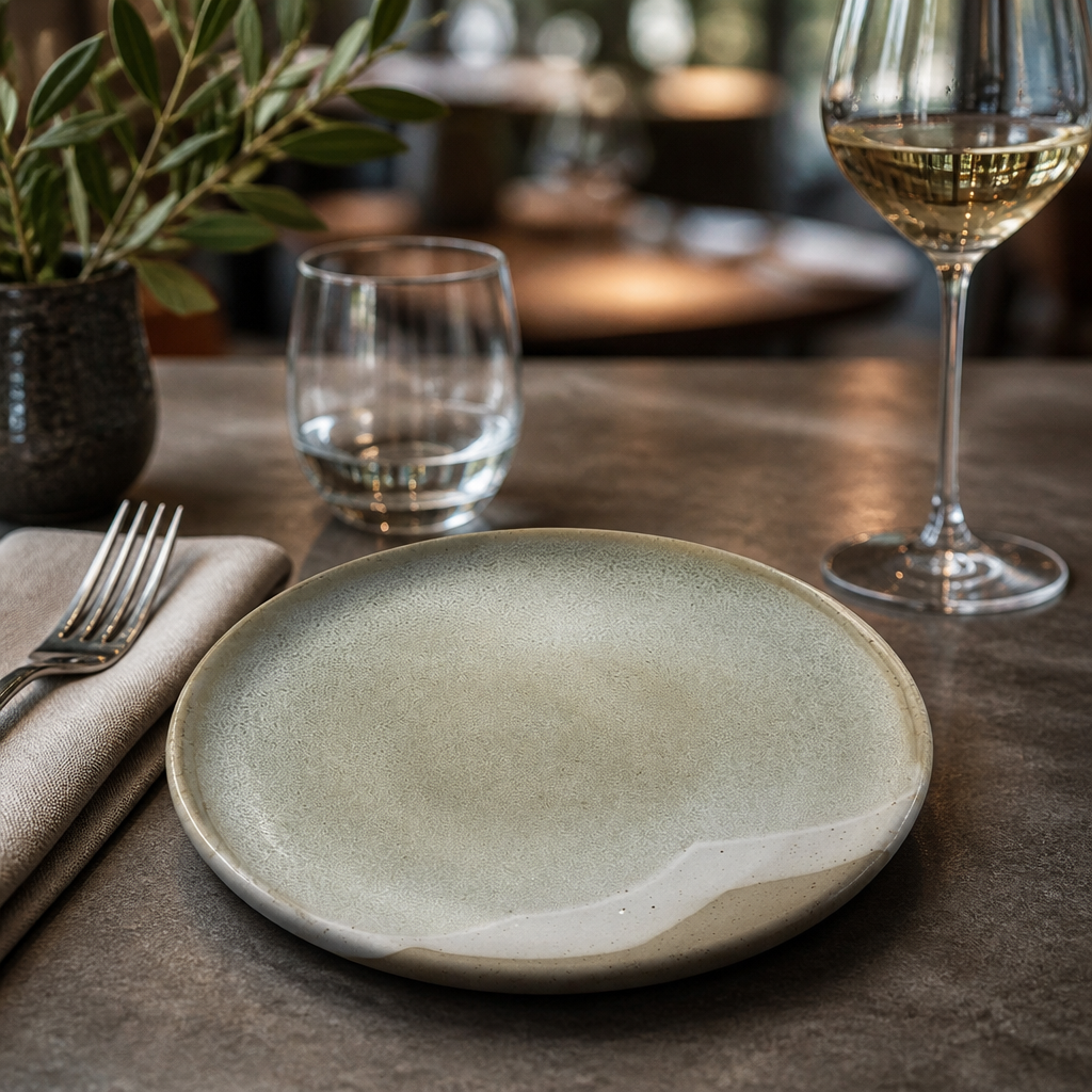 Vitrified Stoneware Natural Reactive Glaze Plates 130mm for Dining Experiences (Pack of 48)