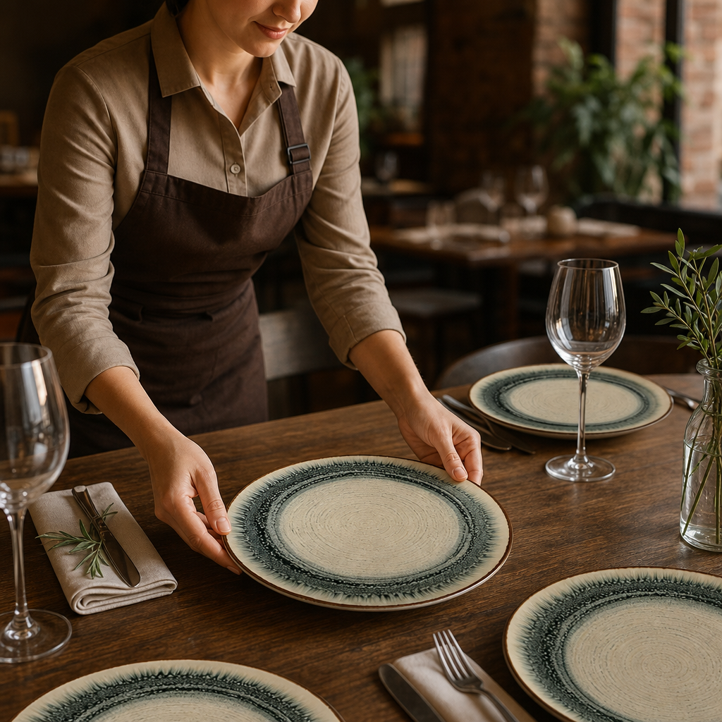 Vitrified Coupe Plates 288mm China for Rustic Table Settings (Pack of 12)