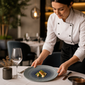 Coupe Plates Grey Vitrified Porcelain for Elegant Dining (Pack of 12)