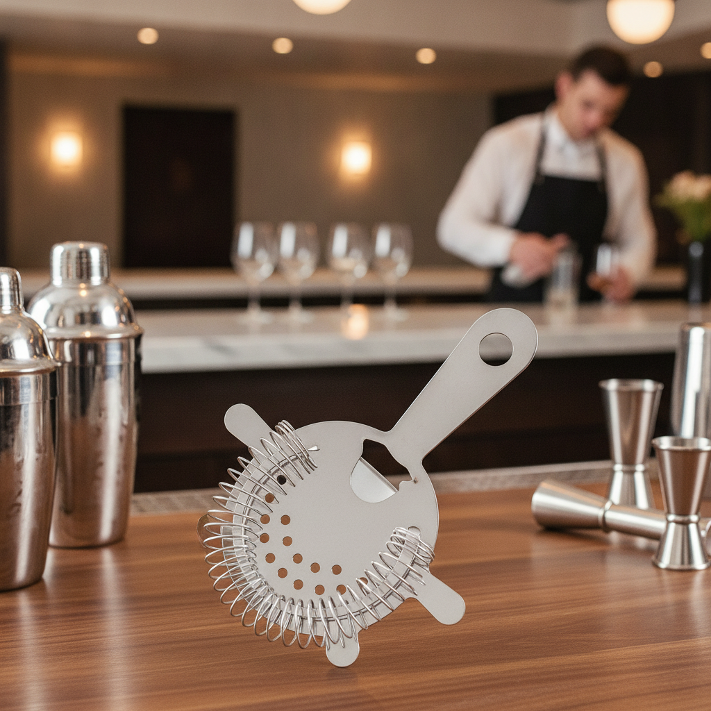 Stainless Steel 4 Prong Throwing Strainer 150mm for Bars & Restaurants