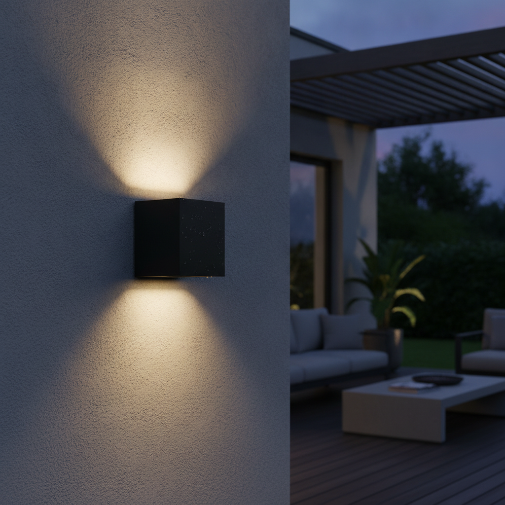 Aluminium Outdoor Wall Light with Dual Lighting Effect for Patios