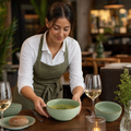 Stonecast Sage Green Soup Bowls 470ml for Modern Table Settings