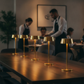 Aluminium Gold Cordless Table Lamp 300mm for Indoor & Outdoor Use (Pack of 6)