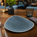 Triangular Plates Blue Porcelain 200x150mm for Restaurants & Cafés (Pack of 12)