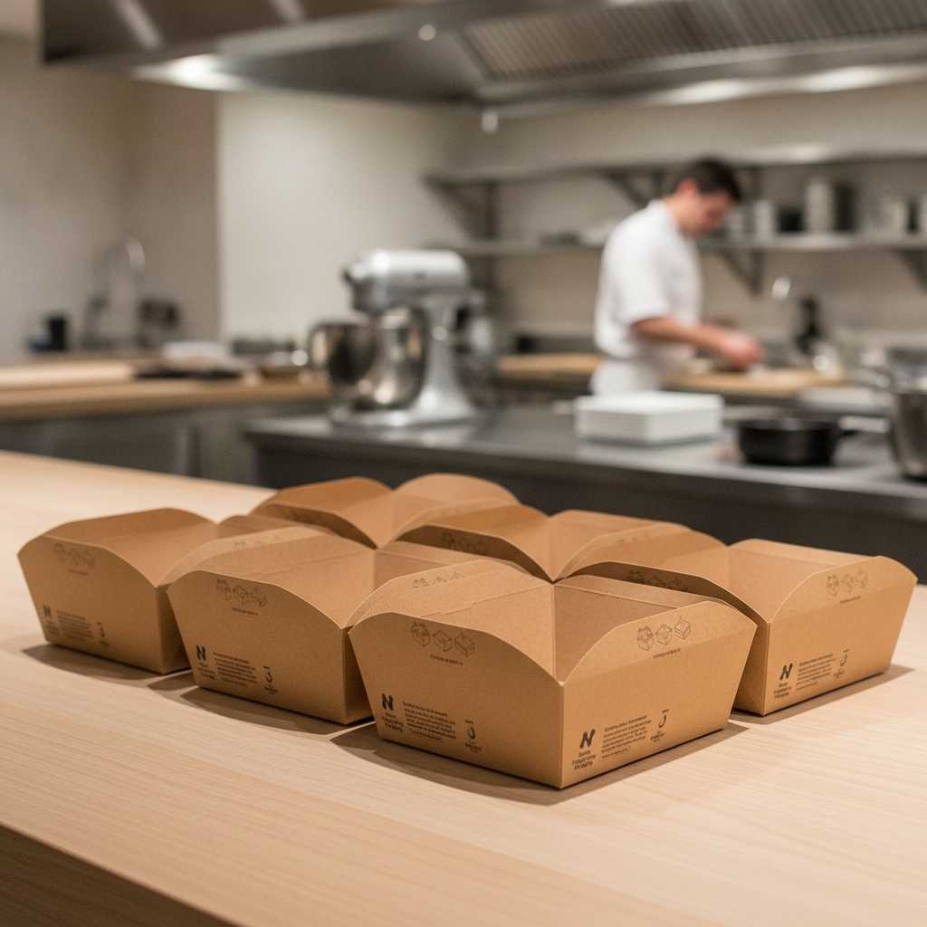 Paperboard Food Boxes 1000ml for Takeaway Services (Pack of 260)