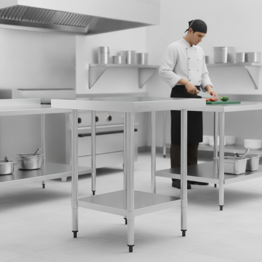 430 Stainless Steel Prep Table 600mm for Food Preparation