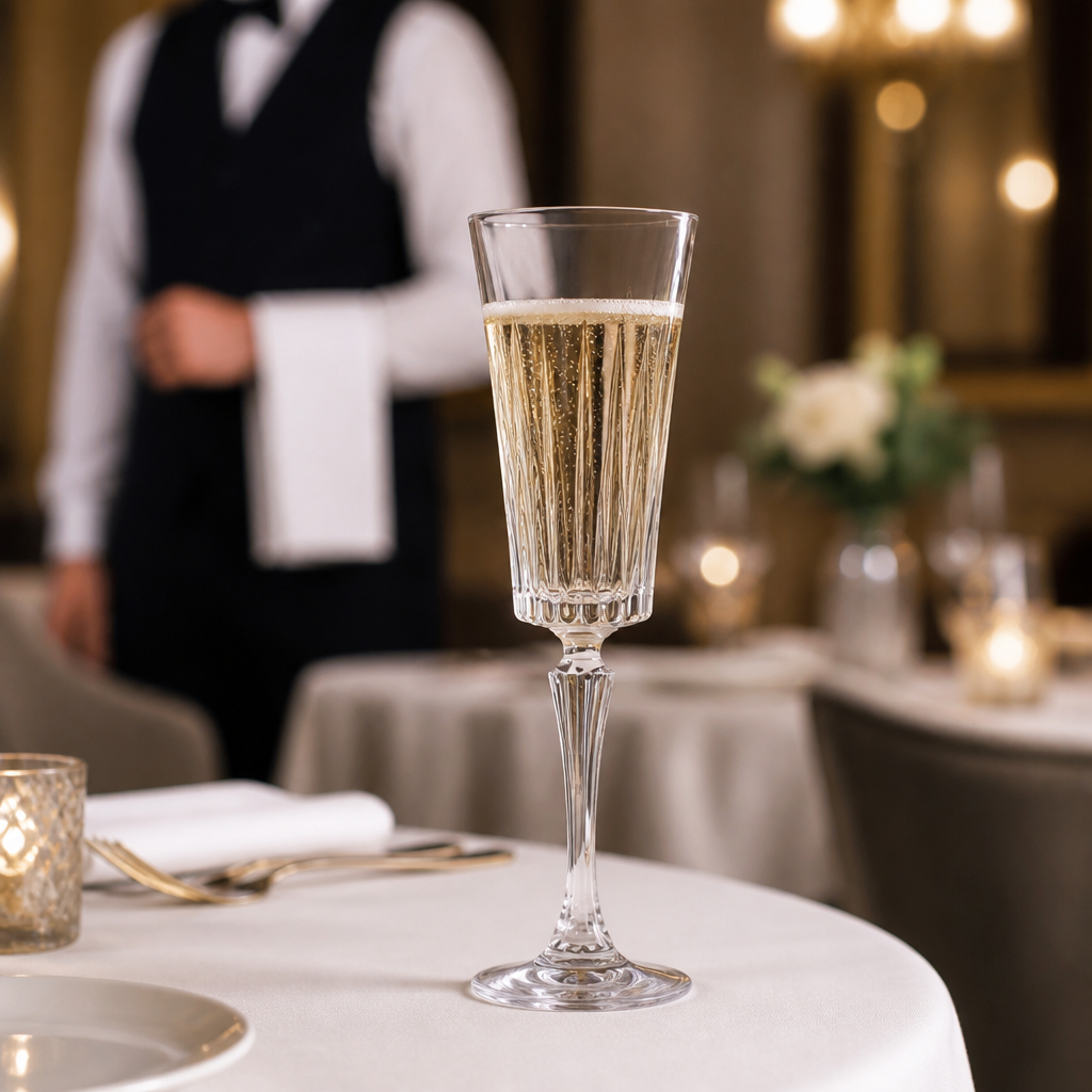 Eco-Crystal Champagne Flute 210ml for Restaurants & Events (Pack of 12)