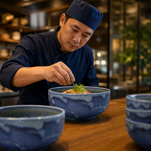 Alumina Bowl 135mm Blue Vitrified Ceramic for All Courses (Pack of 12)