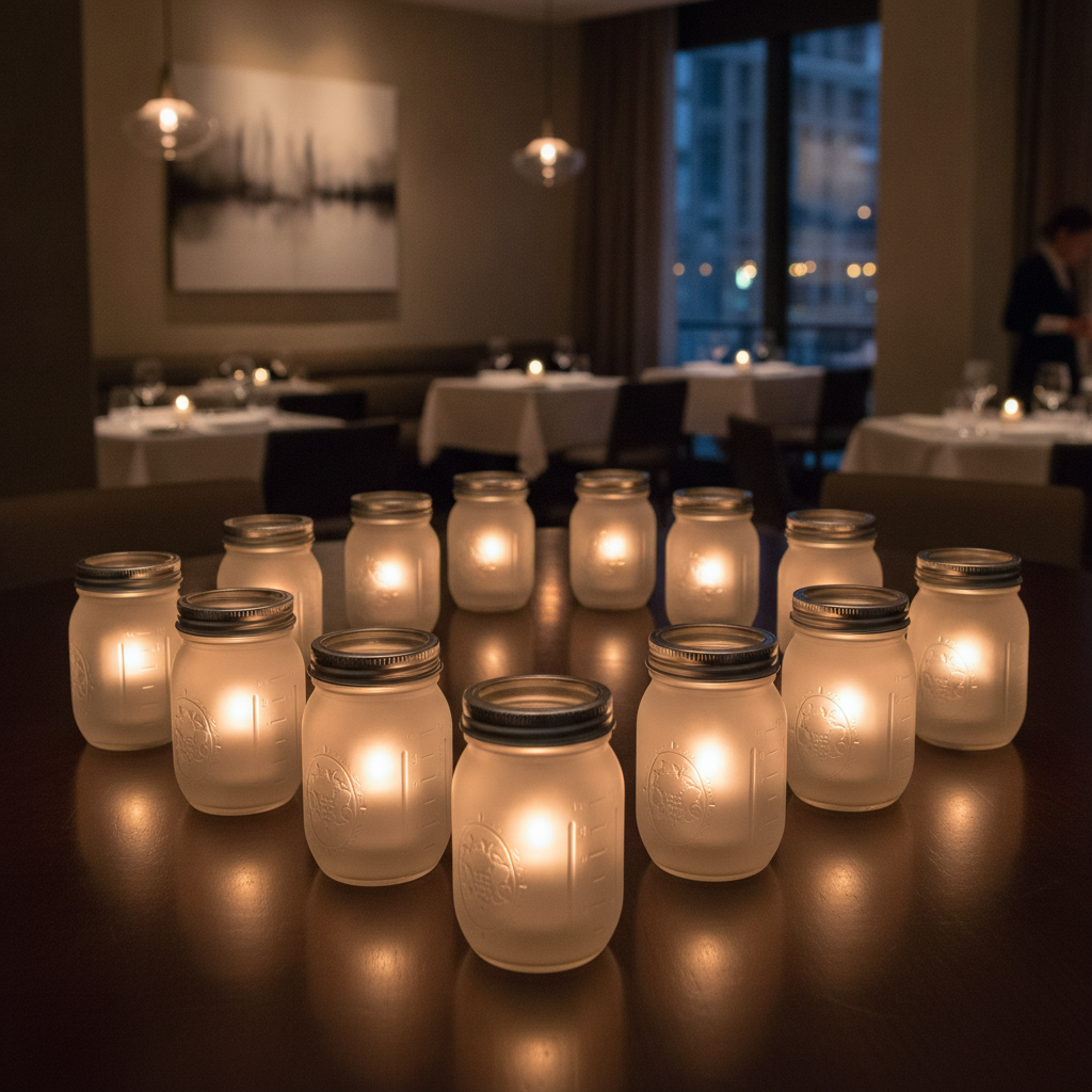 Glass Table Lamp 410mm for Creating Ambiance (Pack of 12)