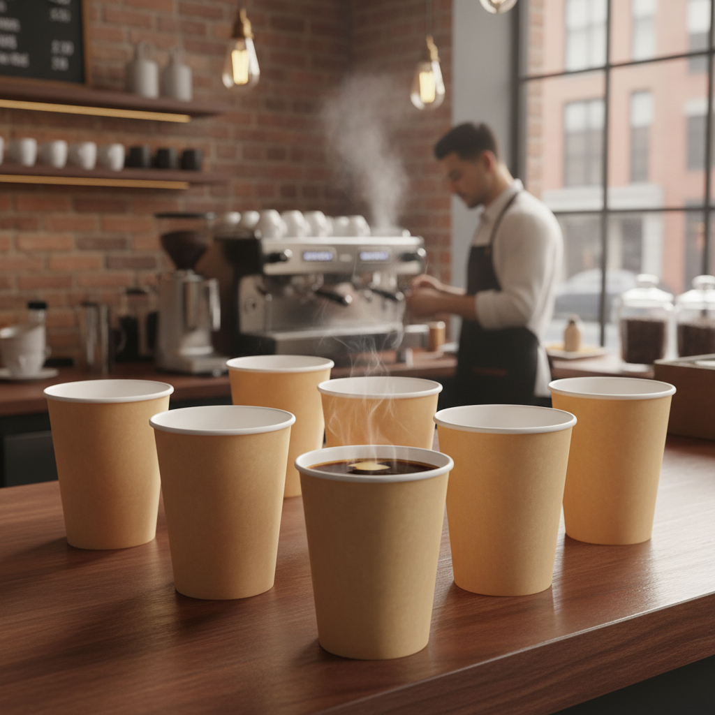 Cardboard Recyclable Coffee Cups 225ml for Eco-Friendly Use (Pack of 1000)