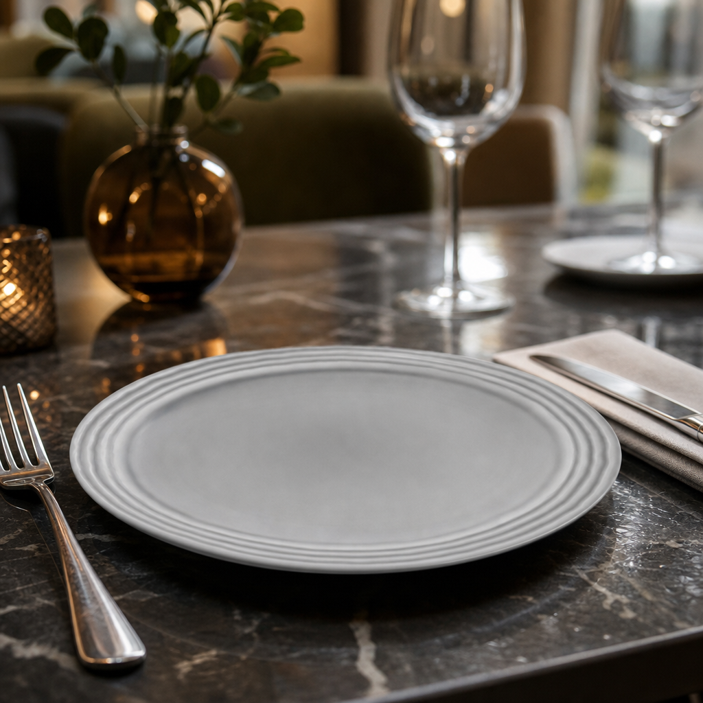 Norse Plates 203mm Grey China for Professional Use (Pack of 12)