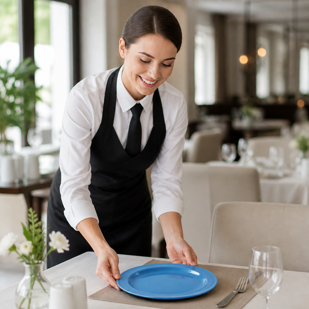 Raised Rim Plate 253mm Porcelain for Care Homes (Pack of 4)