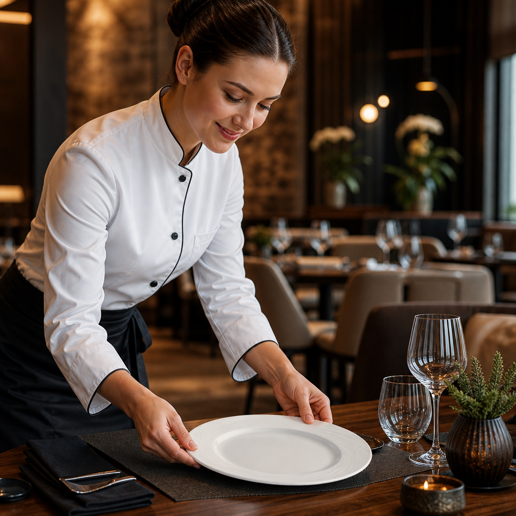 Plates 250mm Porcelain for Fine Dining (Pack of 24)