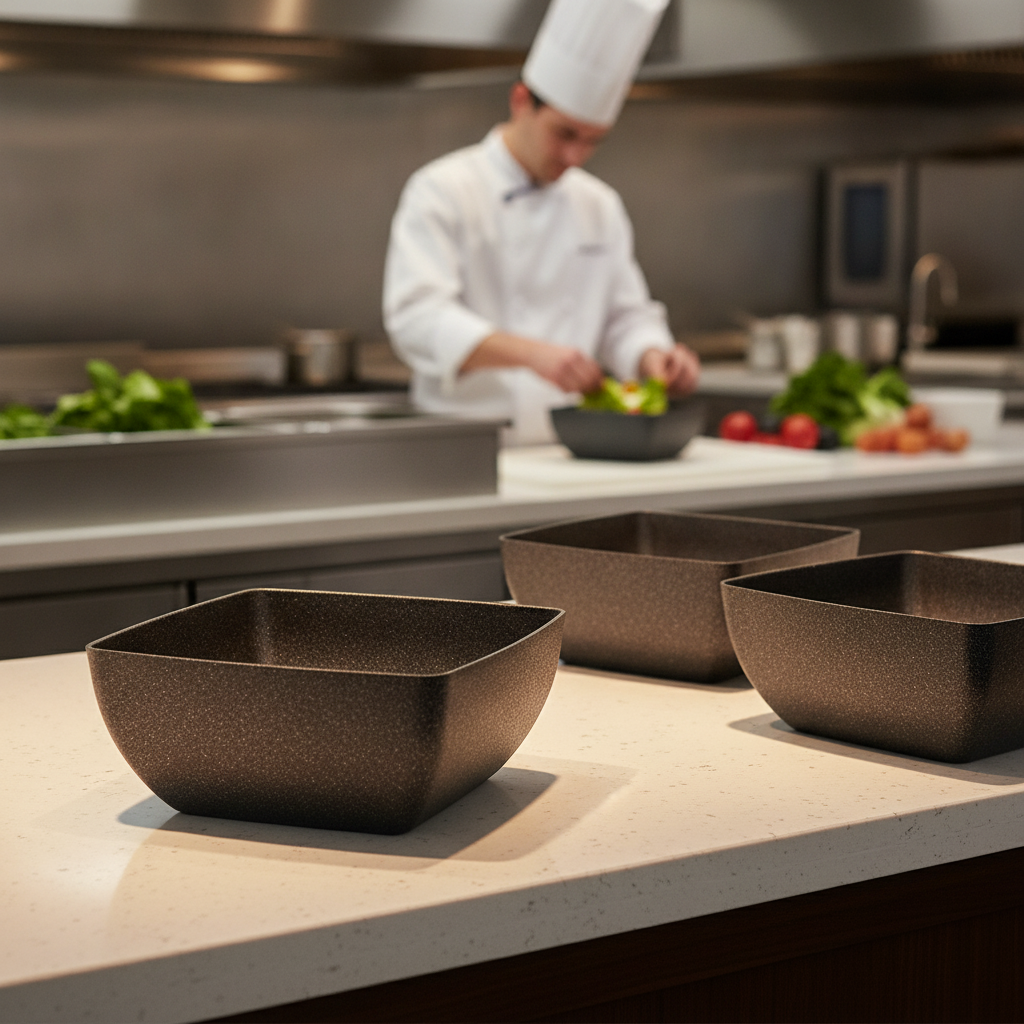 Aluminium Non-Stick Bowl 300x300mm for Catering Displays
