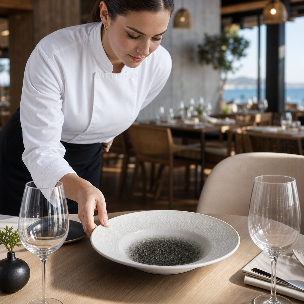 Deep Coupe Plate Black Vitrified Ceramic for Coastal Dining (Pack of 12)