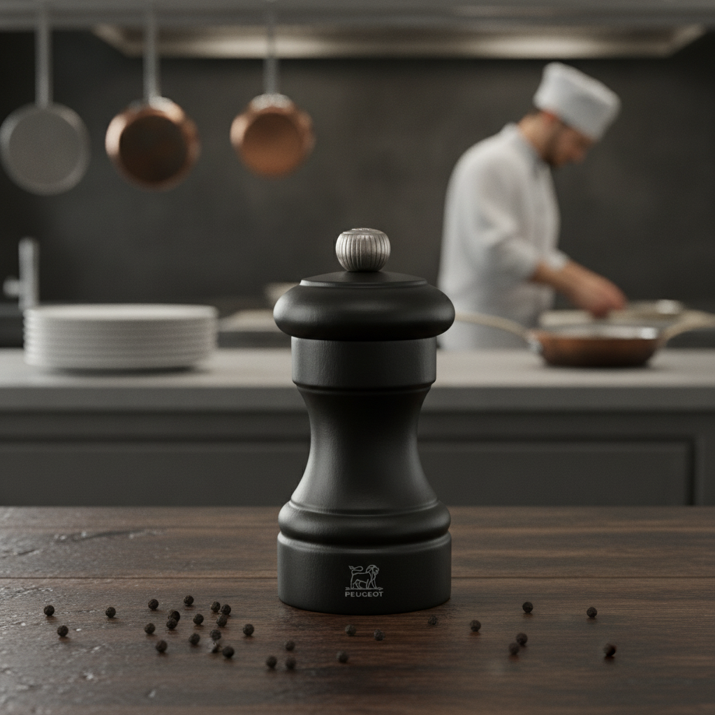 Wood Black Pepper Mill 100mm for Home Cooking
