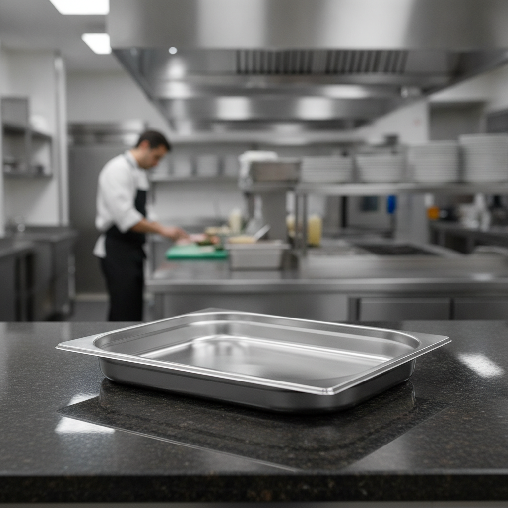 Stainless Steel 2/3 Gastronorm Tray 1.35L for Efficient Service
