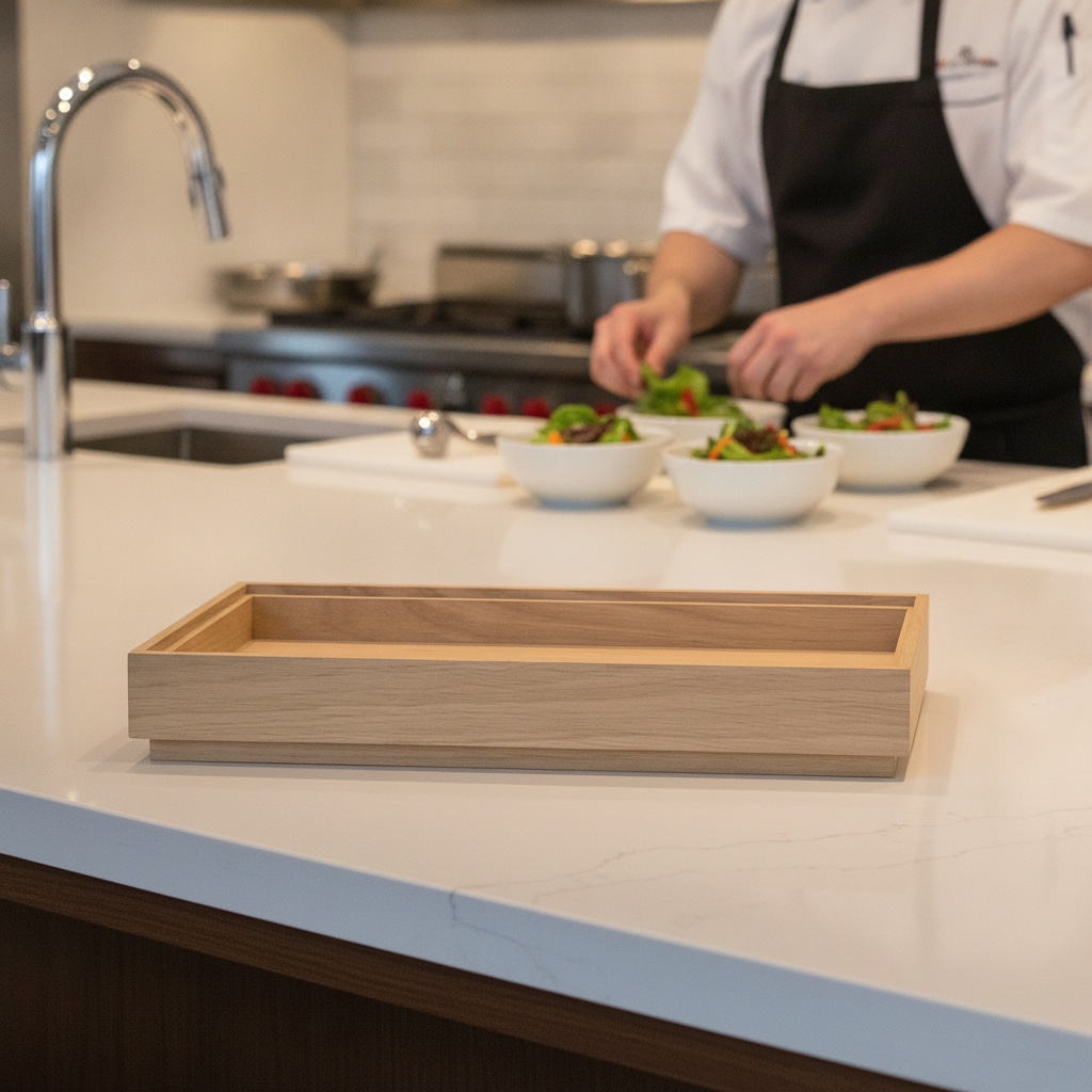 Oak Wooden Box GN 1/3 for Buffet Stations
