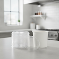 Compostable Clear PLA Lids for 180ml Round Containers (Pack of 50)