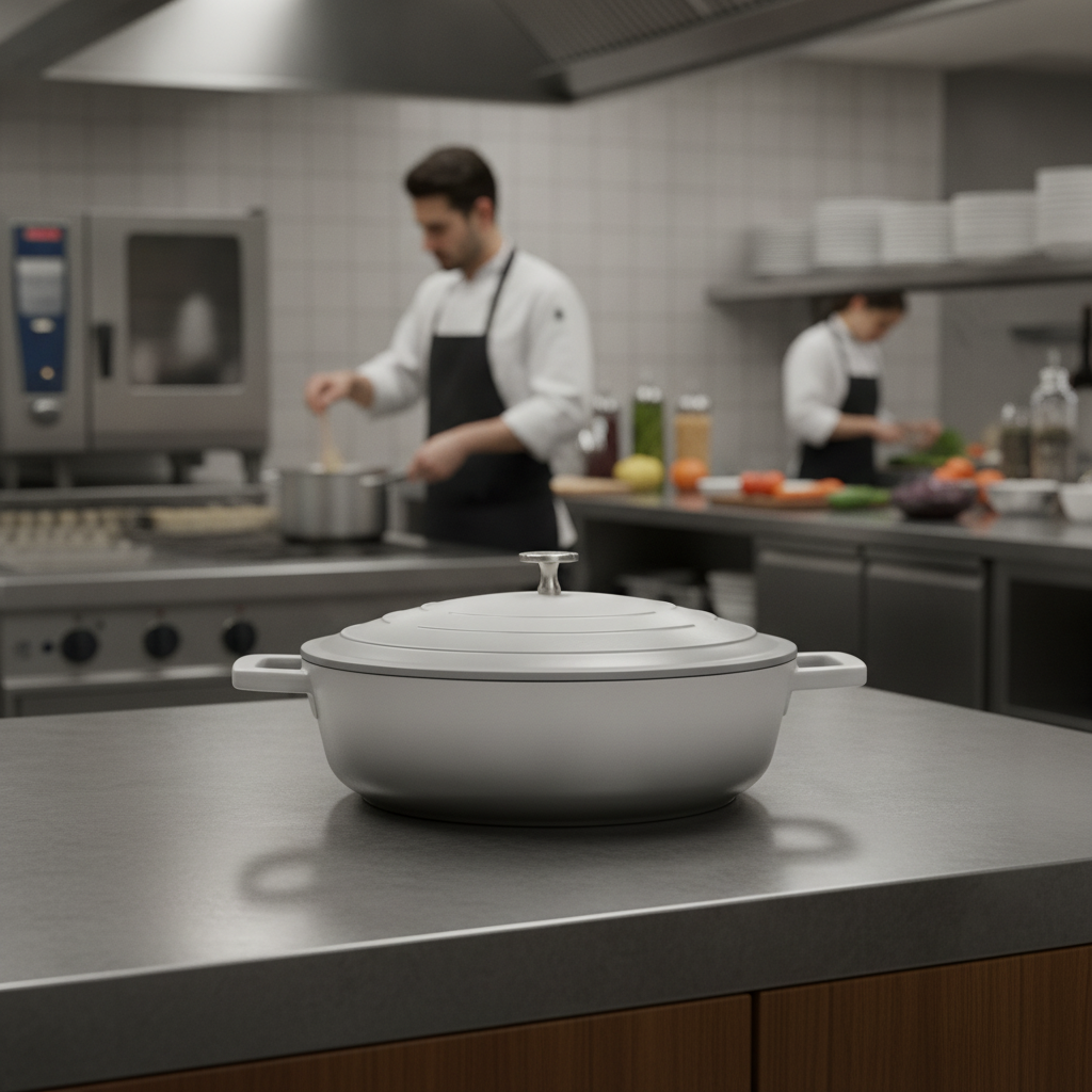 Cast Aluminium Shallow Casserole Dish 4L for Hearty Meals