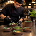 Stacking Trays 152mm Vitrified Stoneware for Restaurant Dining (Pack of 12)