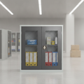 Powder Coated Steel Mesh-Fronted Stock Control Cupboard for Offices & Retail