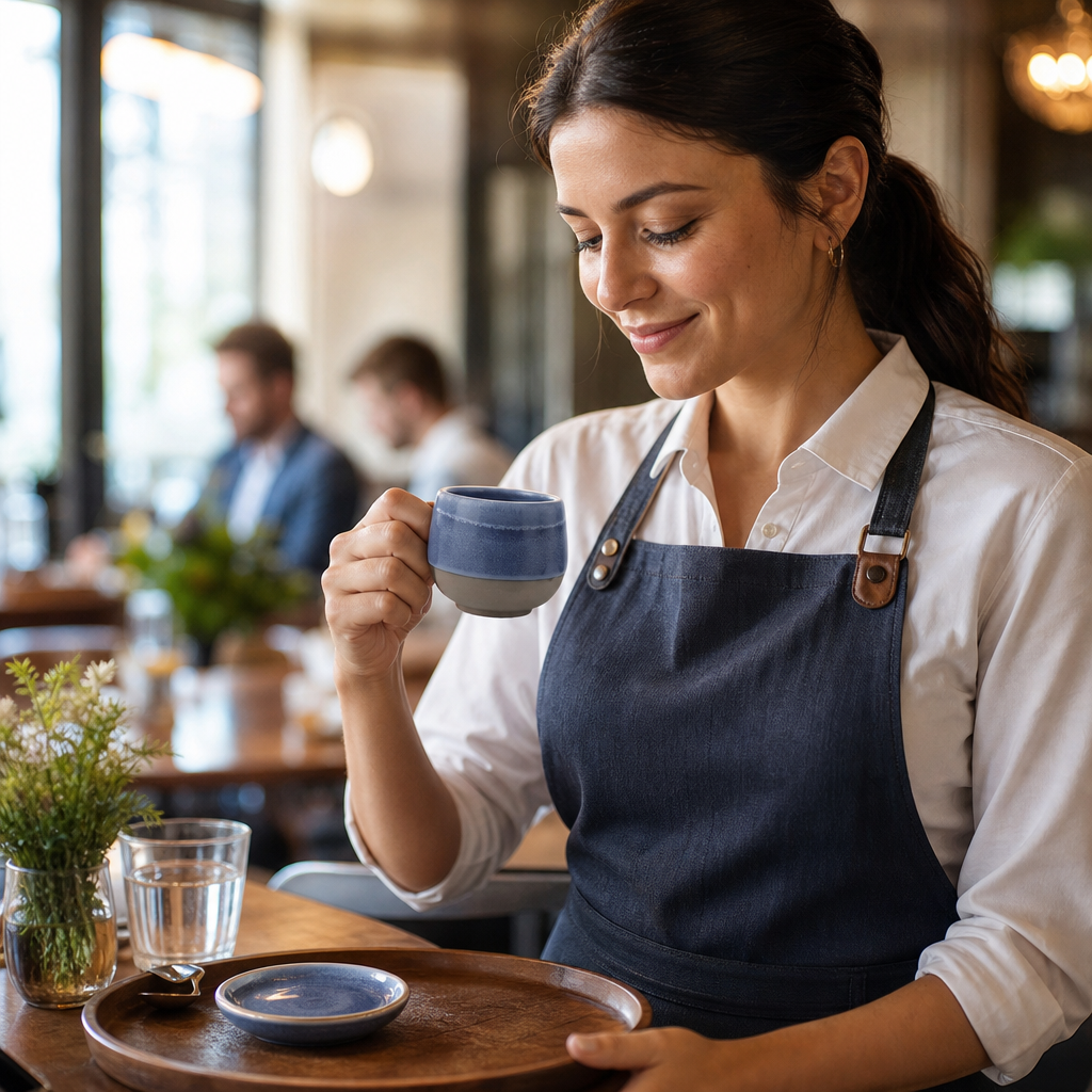 Blue Super Vitrified Ceramic Espresso Cups 88ml for Cafés (Pack of 12)