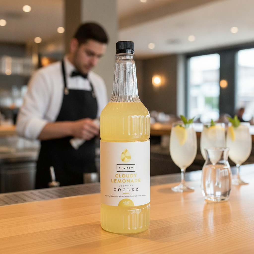 Cloudy Lemonade Cooler Syrup 1L for Summer Beverages