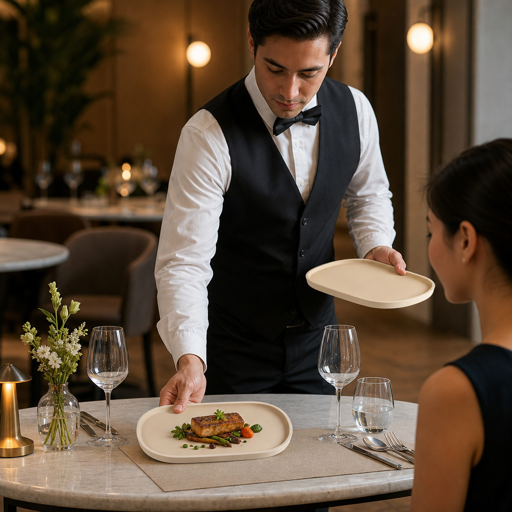 Platters 310x175mm Vitrified Porcelain for Dining Rooms (Pack of 6)