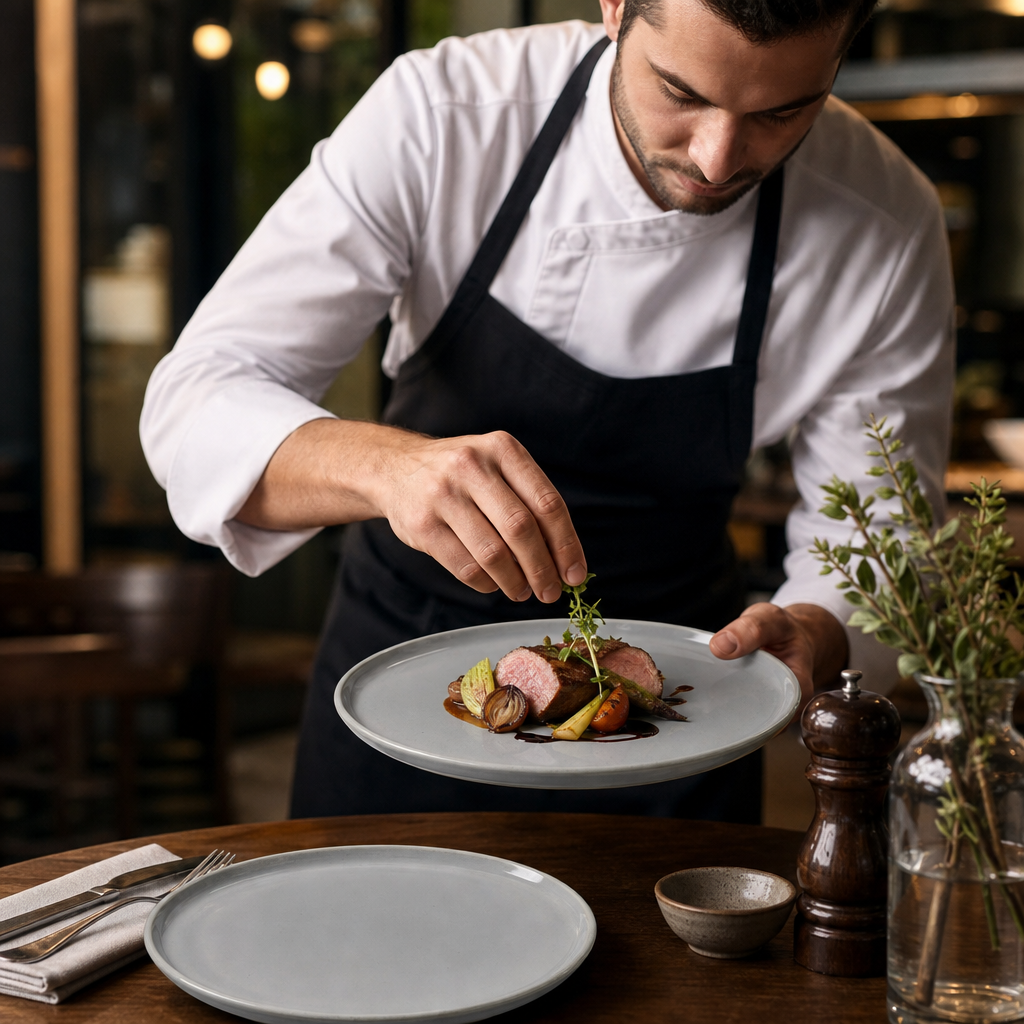 Plates 230mm Vitrified Stoneware for Dining (Pack of 24)