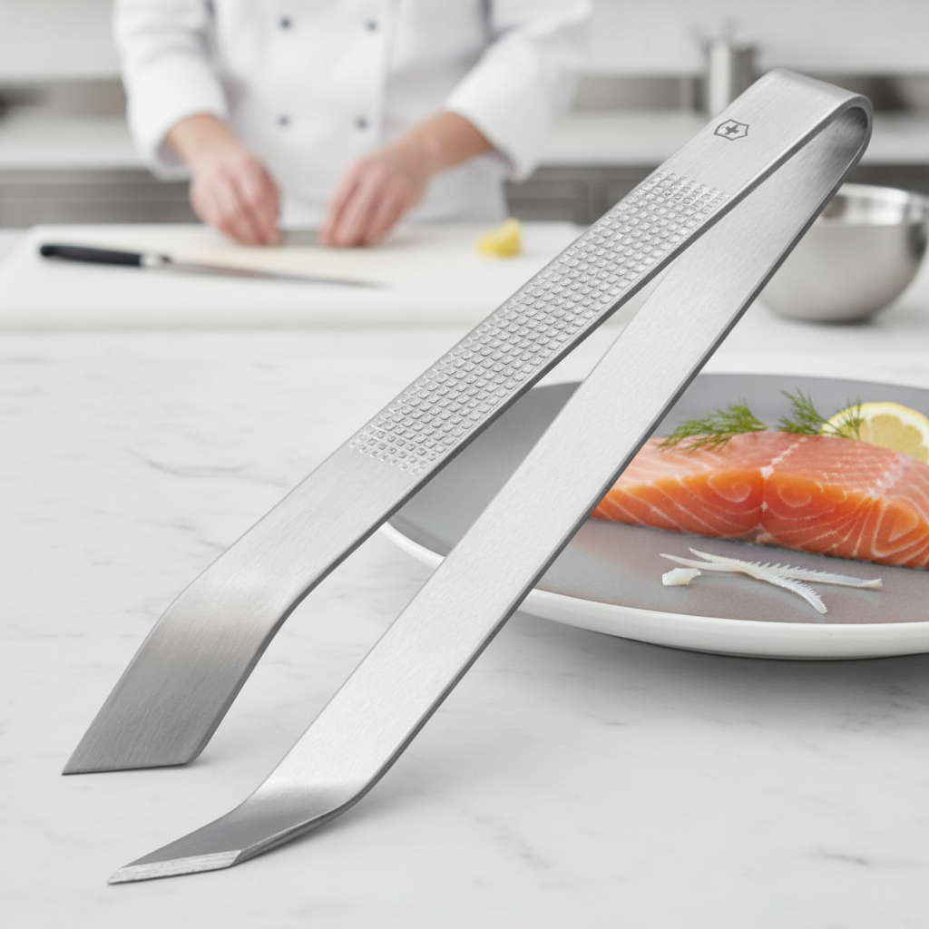 Stainless Steel Fish Bone Tweezers 12cm for Precision Plating