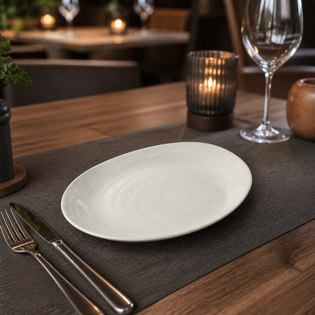 Oval Plates 155mm Porcelain for Elegant Dining (Pack of 12)