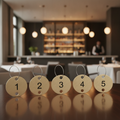 Stainless Steel Table Numbers 1-5 30x30mm for Simplified Ordering