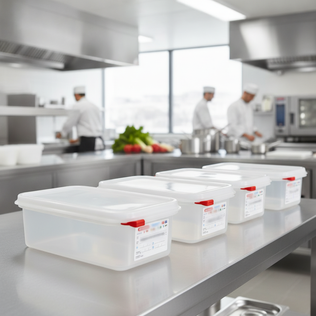 Polypropylene Gastronorm Food Container 4L for Professional Kitchens (Pack of 4)