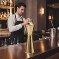 Gold-Plated Double-Ended Jigger 25ml/35ml/50ml for Bartending