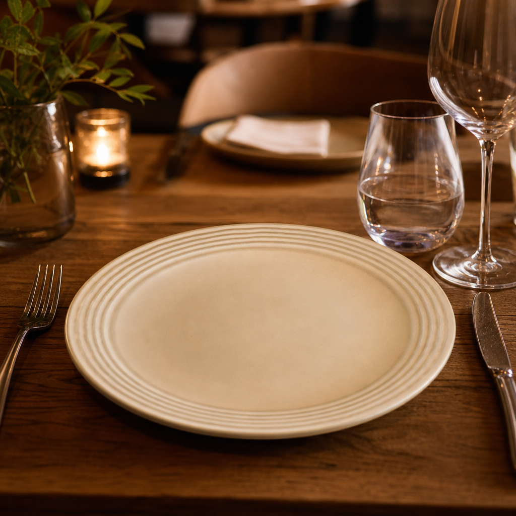 Norse Linen Plates 203mm China for Professional Dining (Pack of 12)