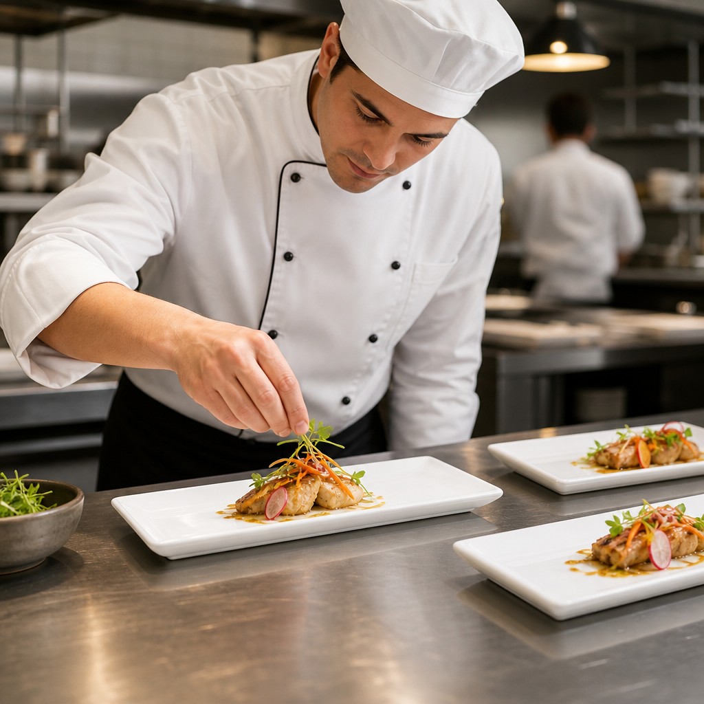 Oblong Plates x 250 90mm Vitrified Ceramic for Restaurants (Pack of 6)