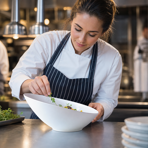 Bowl 252mm White Porcelain for Catering Use (Pack of 6)