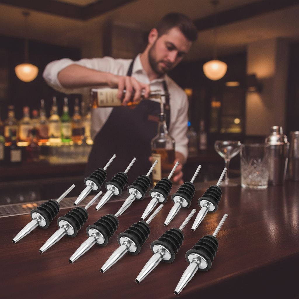 Brass Spirit Pourer with Narrow Spout 160mm for Accurate Dispensing (Pack of 12)