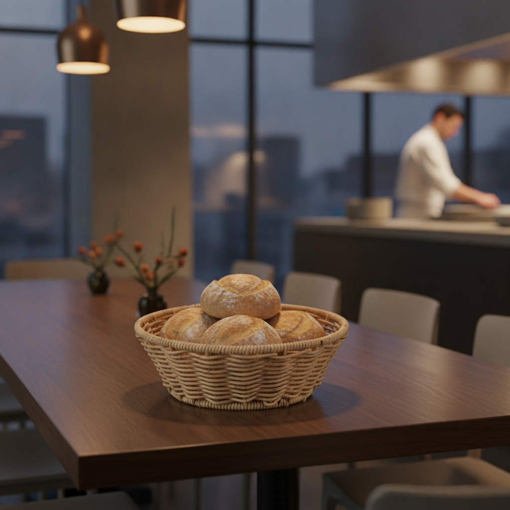 Polypropylene Round Basket 200mm for Table Presentations