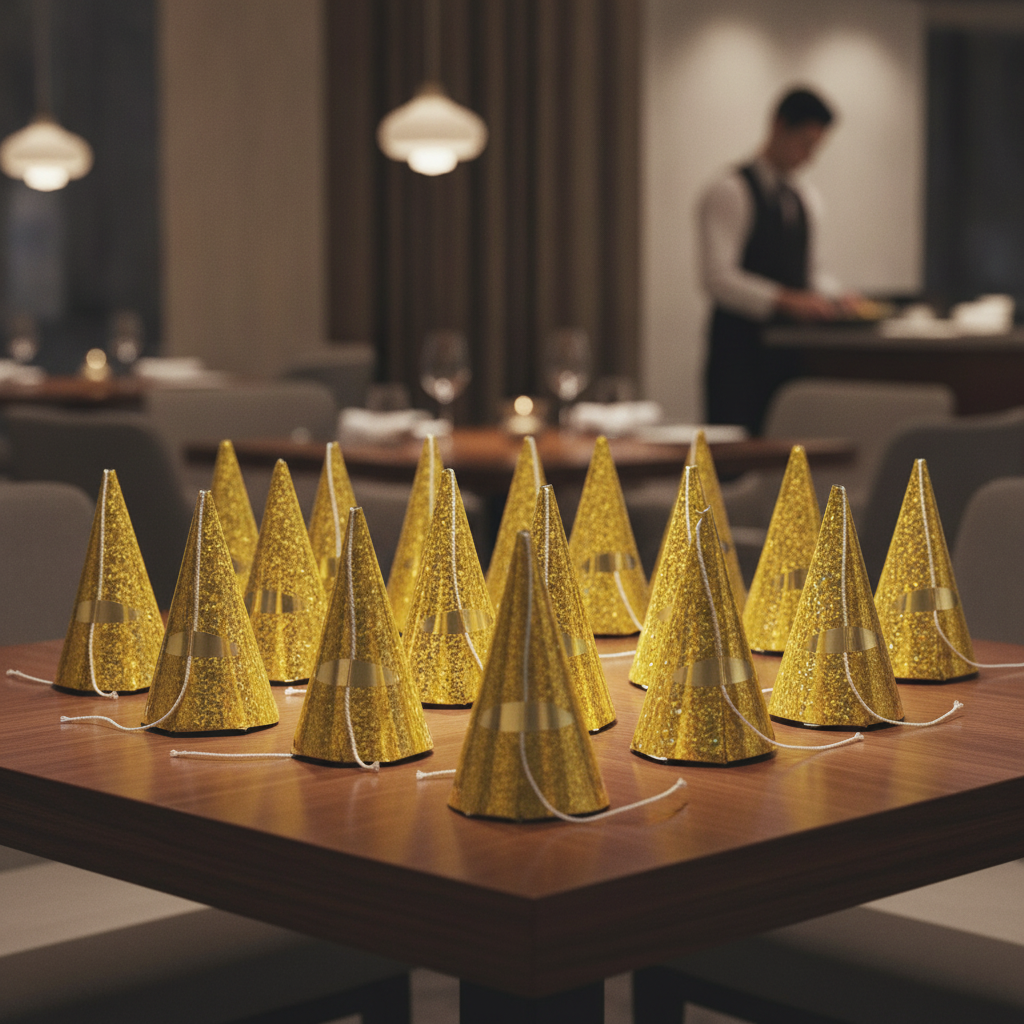 Holographic Gold Cone Party Poppers for Celebrations (Pack of 50)