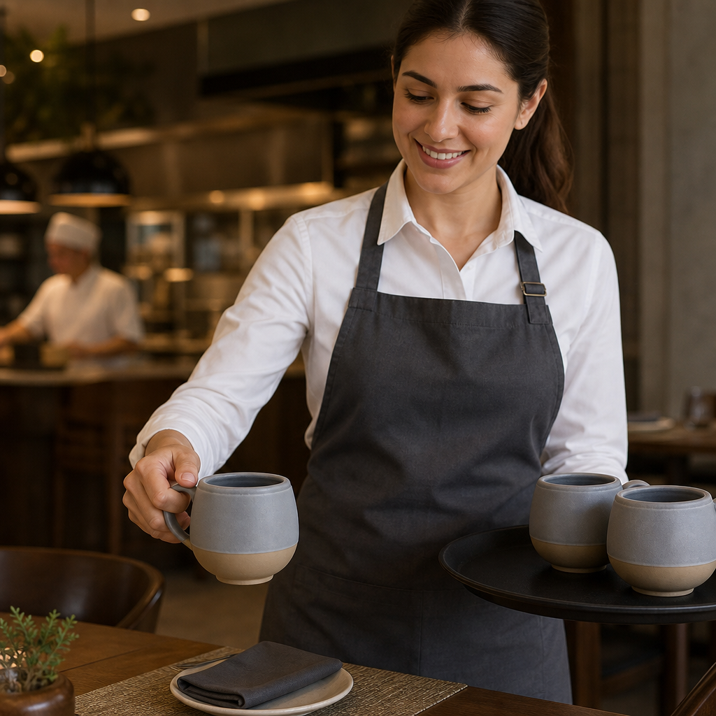 Mugs 354ml Grey Vitrified Ceramic for Restaurants (Pack of 12)